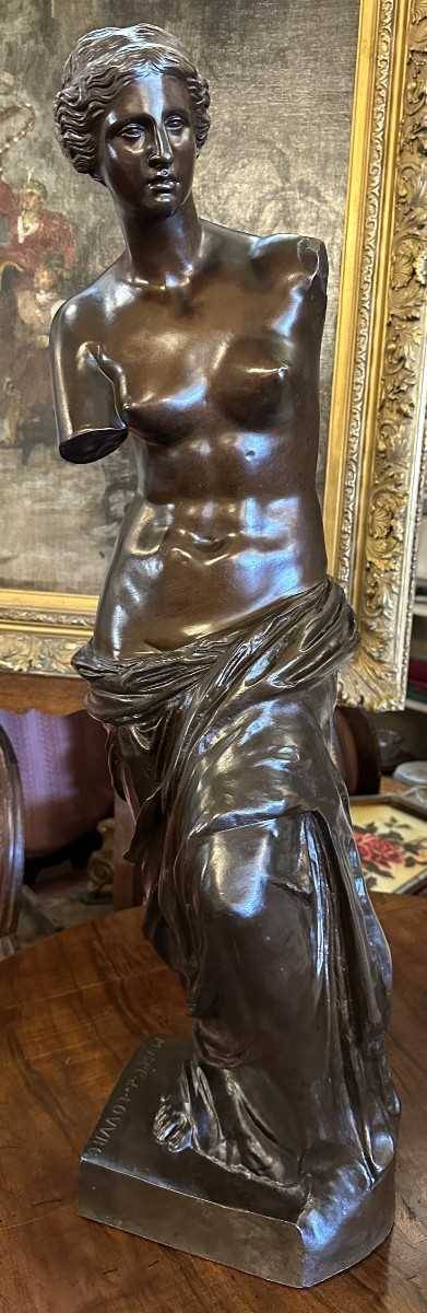 Achète Bronze la Vénus de Milo fonte XIXème par les ateliers du Louvre 87 cm