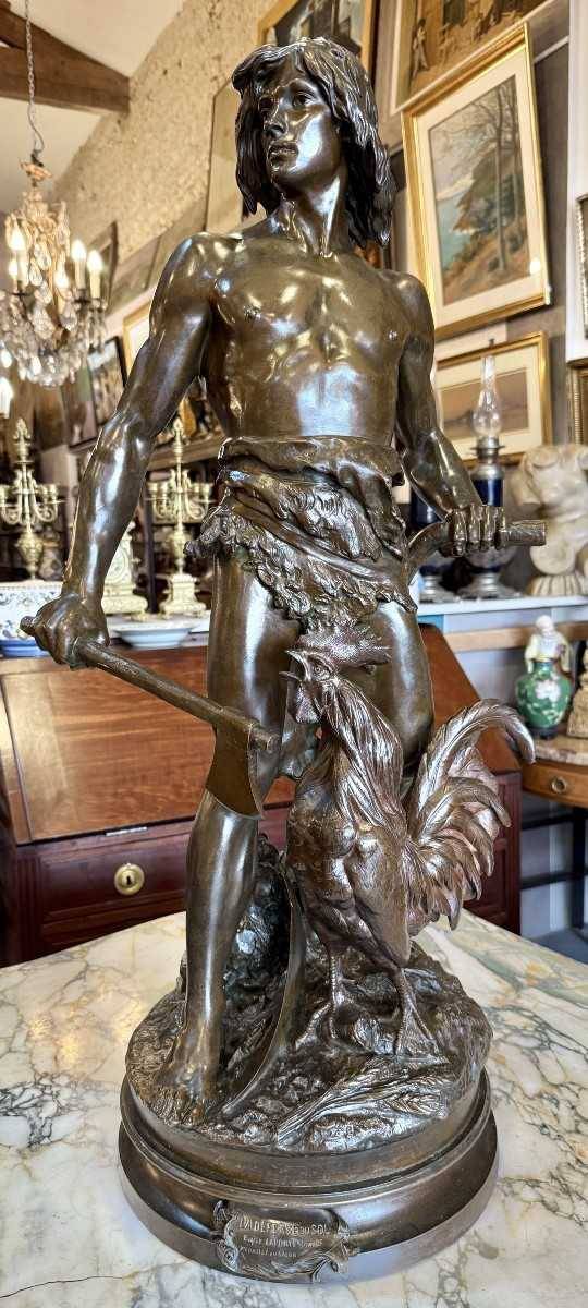 Achète important bronze La Défense du Sol par Laporte 85 cm XIXème