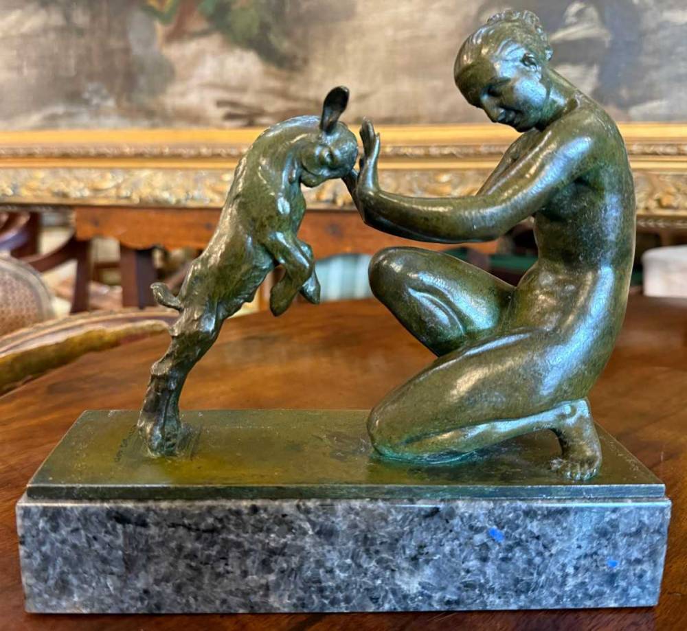 Bronze Art Déco Artémis par Eugène Baptiste DOUMENC