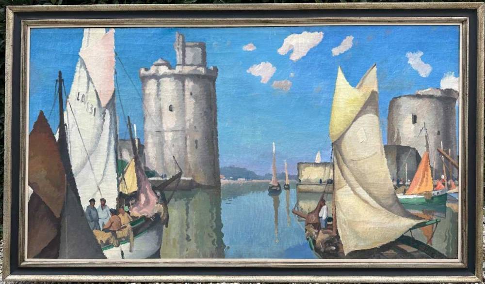 Port de La Rochelle par Gaston Balande 1937 198 x 107 cm