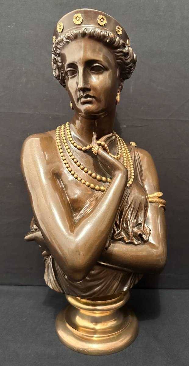 Buste bronze Hélène de Troie par Clésinger Rome 1860